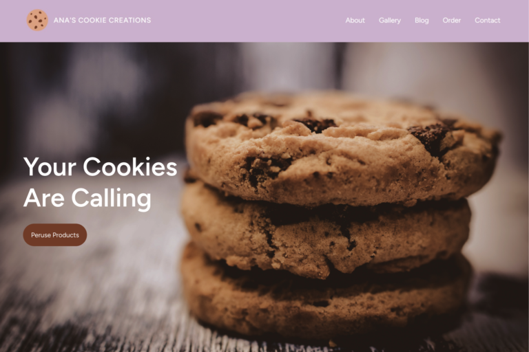 Fictional Cookie Bakery Websites